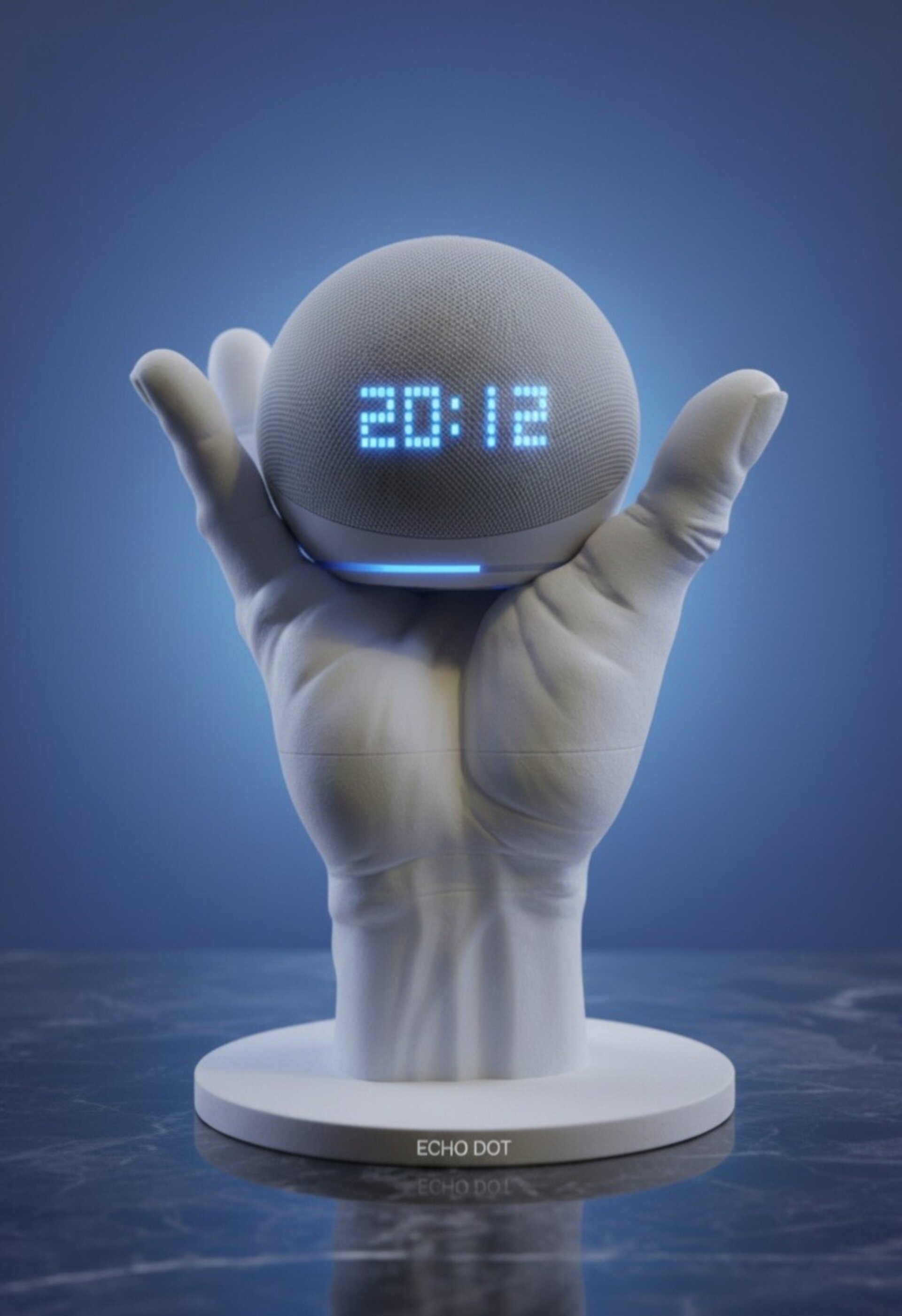 El Arte Toma el Control: - Soporte Escultórico para Alexa Echo dot - 3