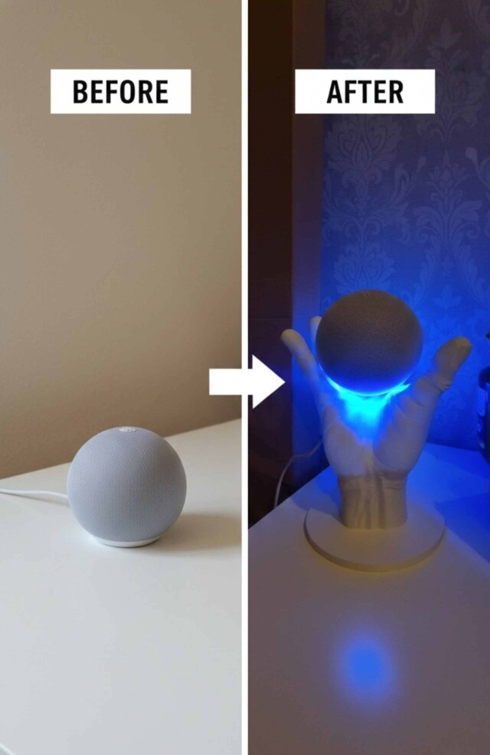 El Arte Toma el Control: - Soporte Escultórico para Alexa Echo dot - 2