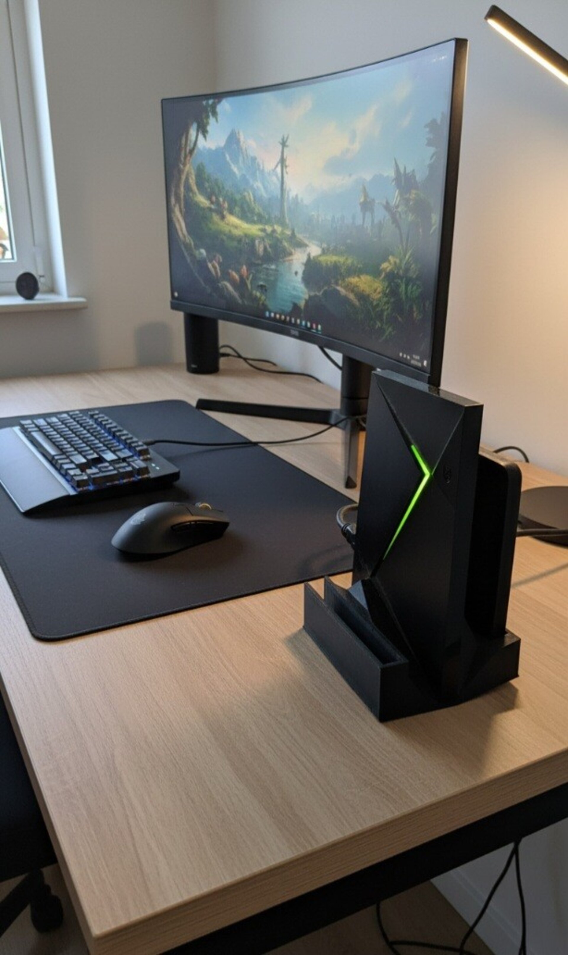 Soporte Vertical Nvidia Shield TV Pro Stand | Con Espacio Disco Duro HDD y Hub. - 2